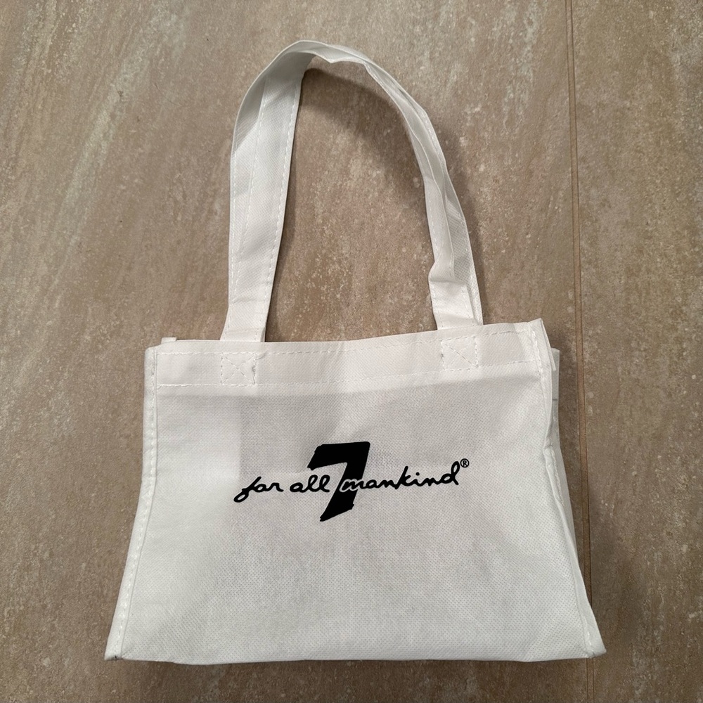 7 For All Mankind White Logo Tote